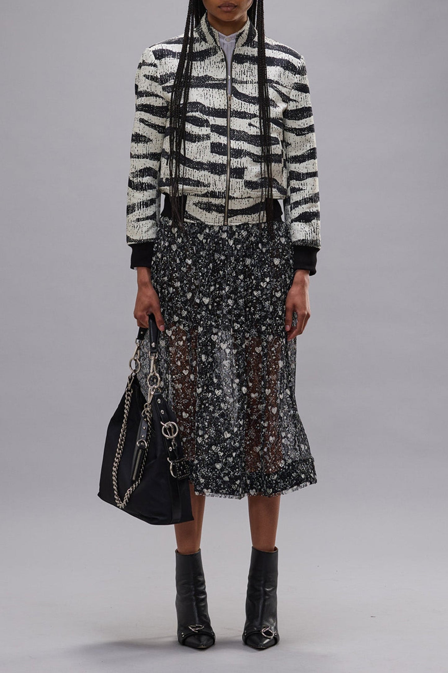 Shrunken Jacket in Black/White ZebraR13 - Anita Hass