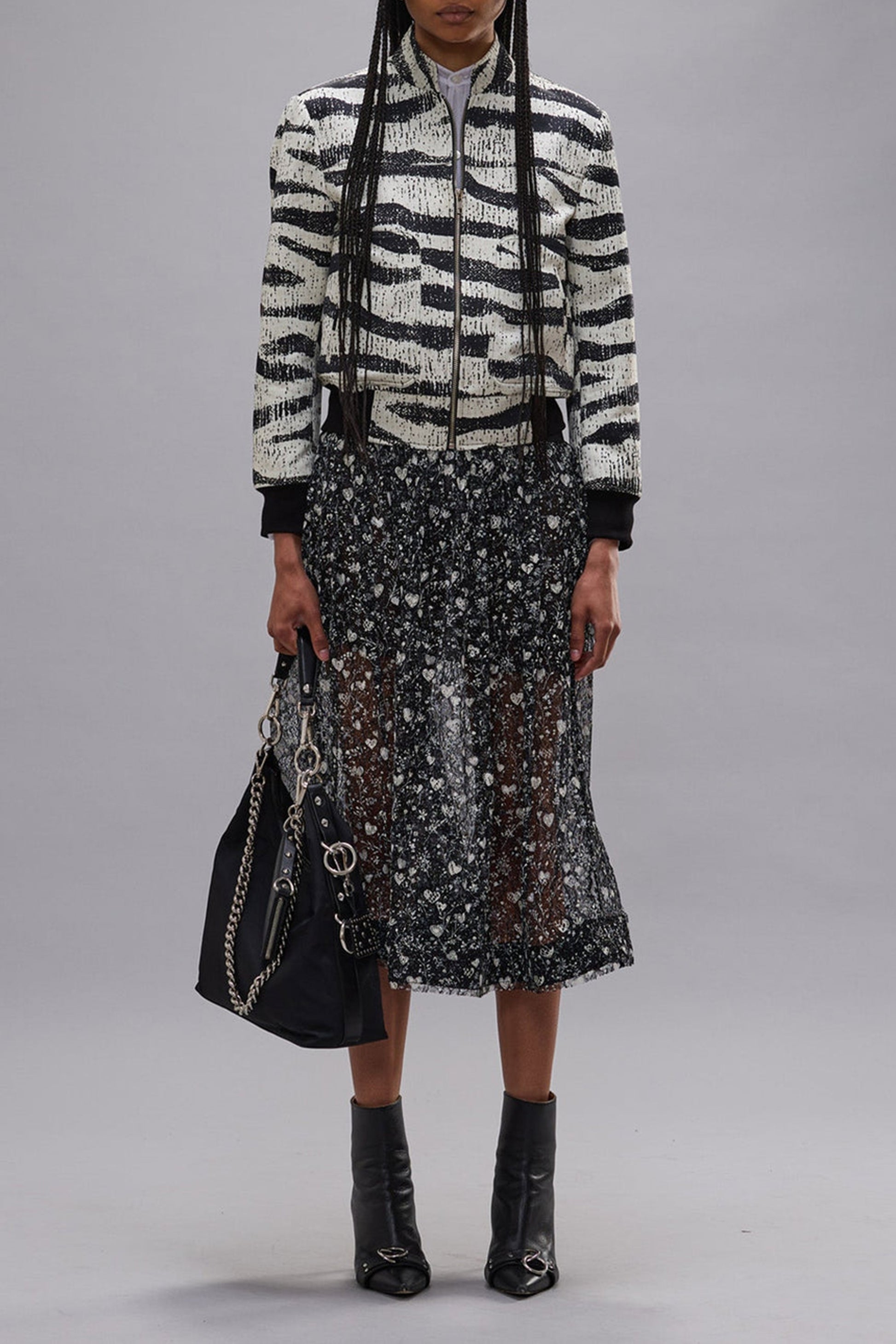 Shrunken Jacket in Black/White ZebraR13 - Anita Hass