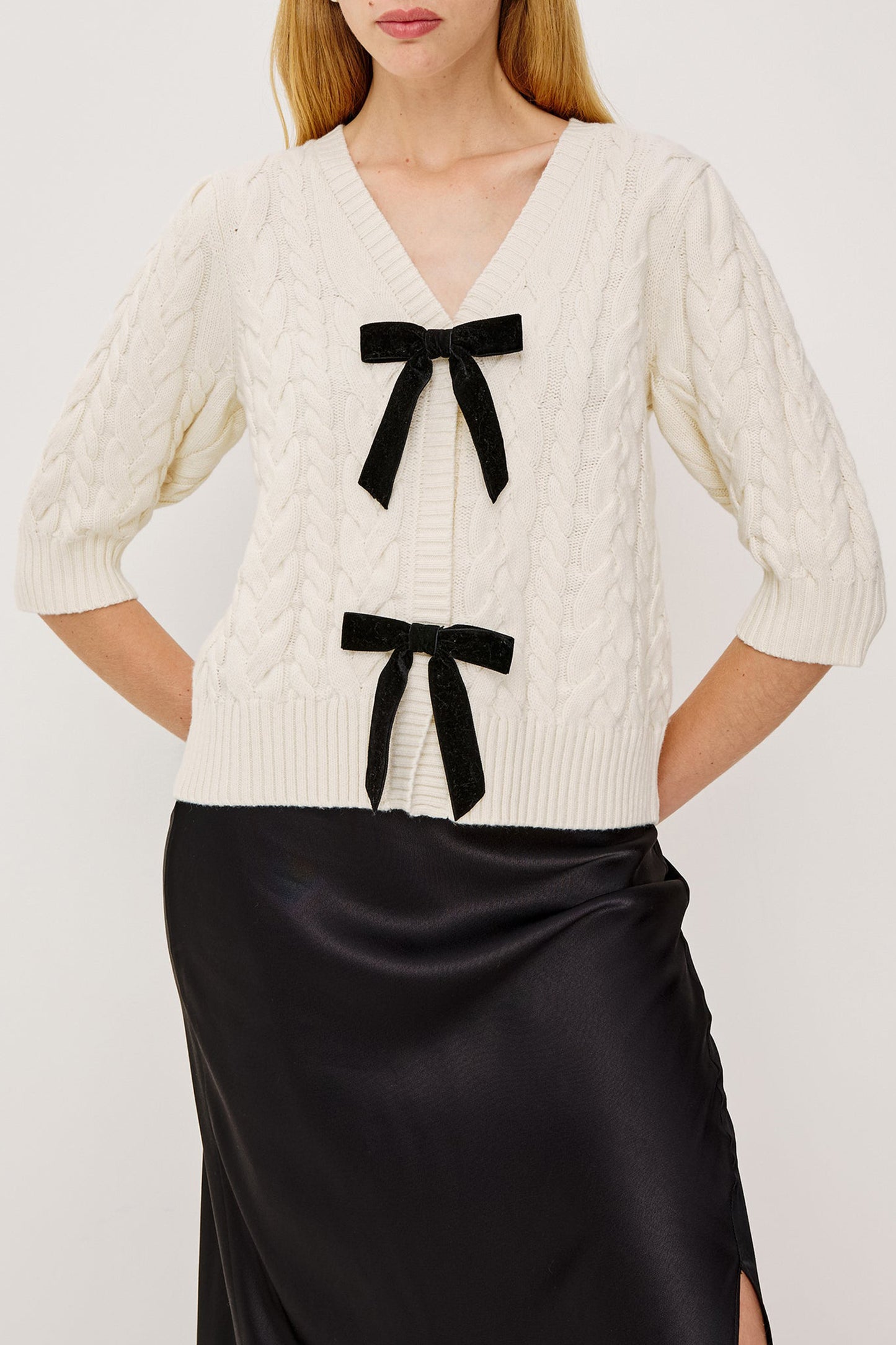 Pullover Clarissa in Ivory CableRails - Anita Hass