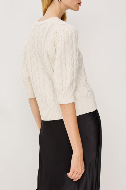 Pullover Clarissa in Ivory CableRails - Anita Hass