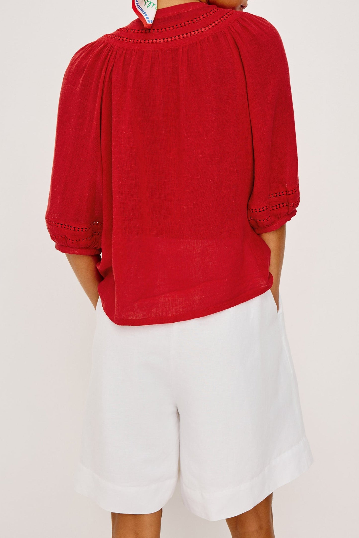 Theia Blouse in TomatoRails - Anita Hass