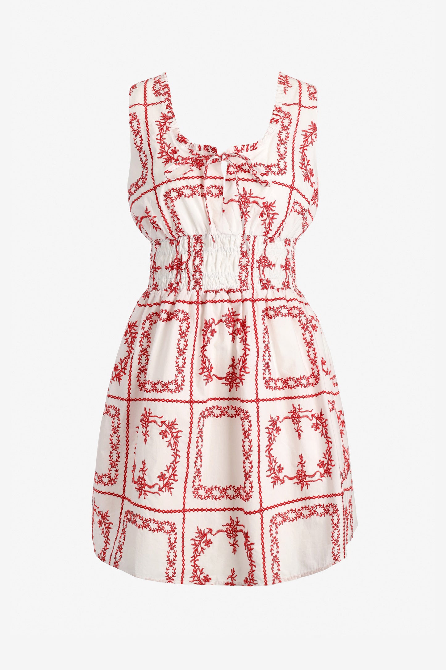 Cosette Dress in Ivory/RedRails - Anita Hass