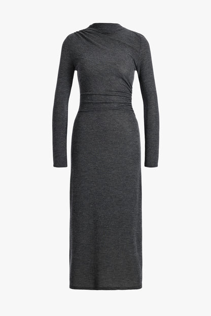 Kleid Margaret in Charcoal Rails