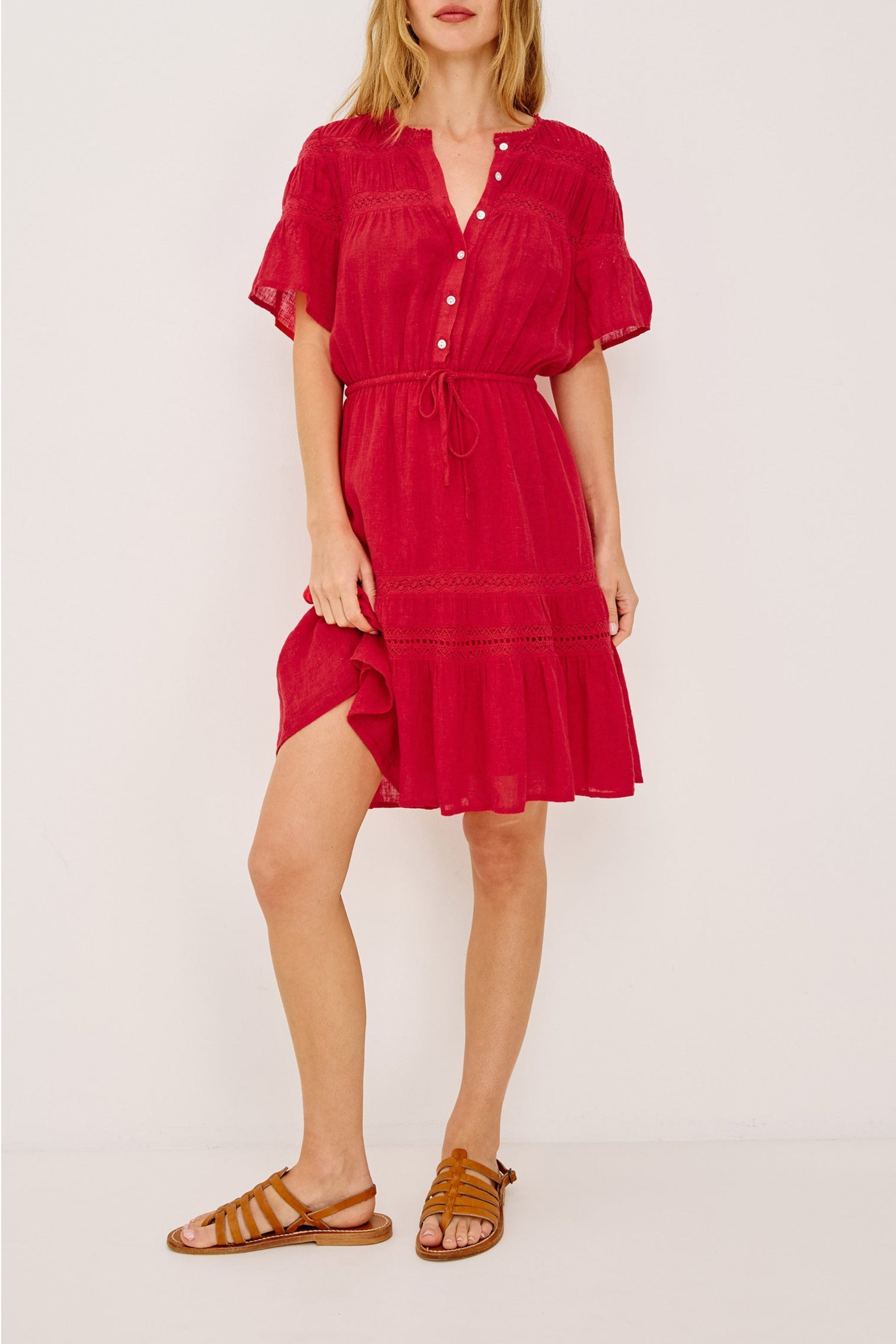 Winslow Dress in TomatoRails - Anita Hass