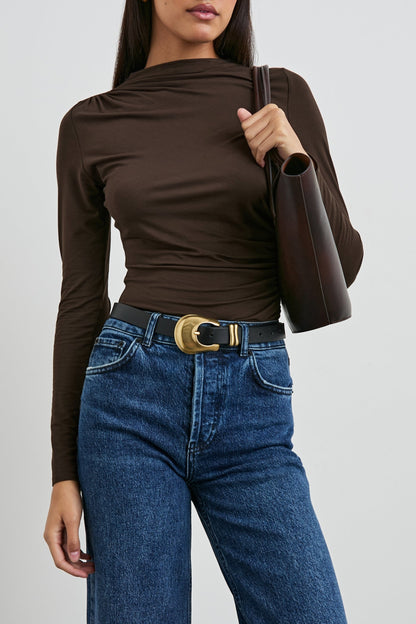 Longsleeve Joelle in Espresso Rails