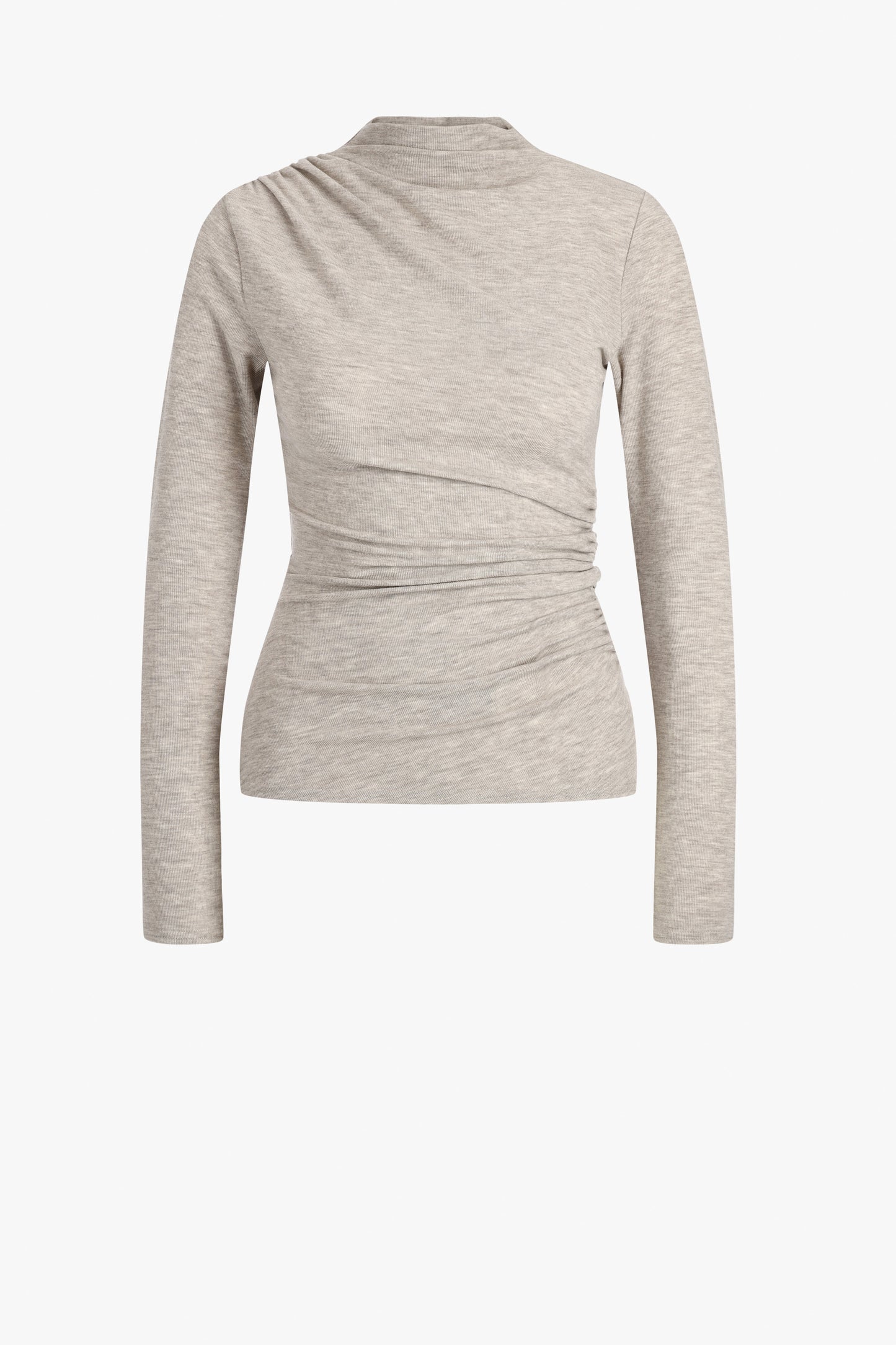 Joelle Long-Sleeve Shirt in Heather Oatmeal