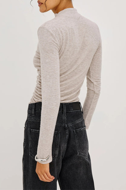 Longsleeve Joelle in Heather Oatmeal Rails
