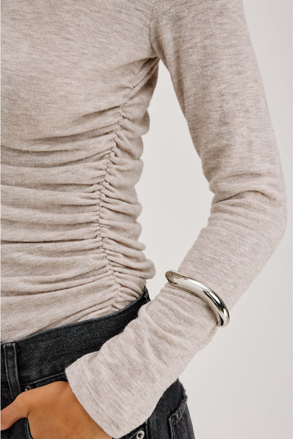 Longsleeve Joelle in Heather Oatmeal Rails