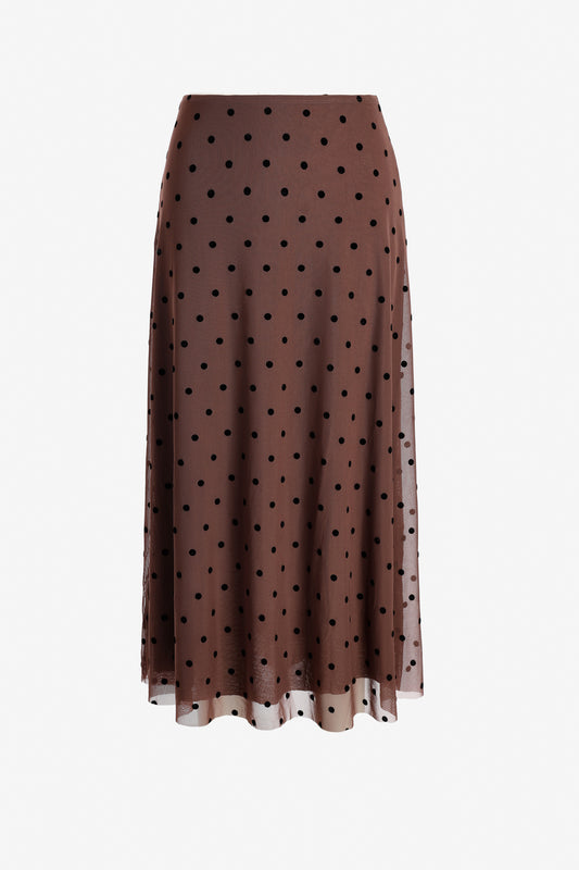 Rock Jordan Polka Dot in Chocolate Rails