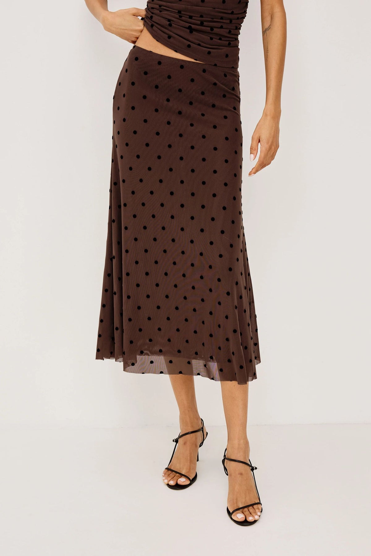 Rock Jordan Polka Dot in Chocolate Rails
