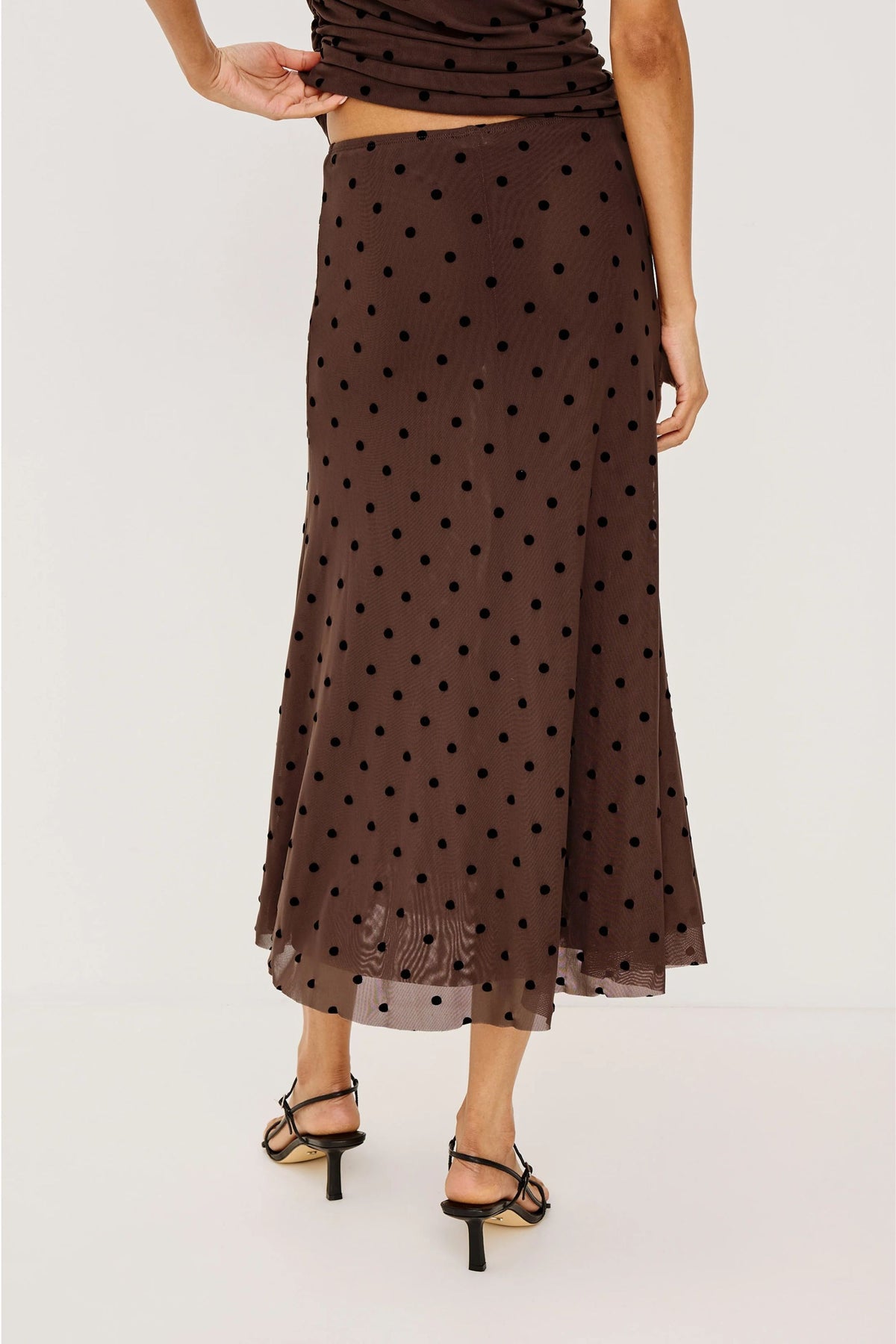 Rock Jordan Polka Dot in Chocolate Rails