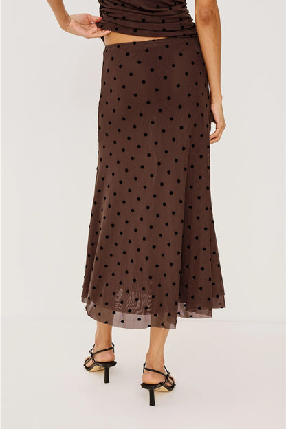 Rock Jordan Polka Dot in Chocolate Rails