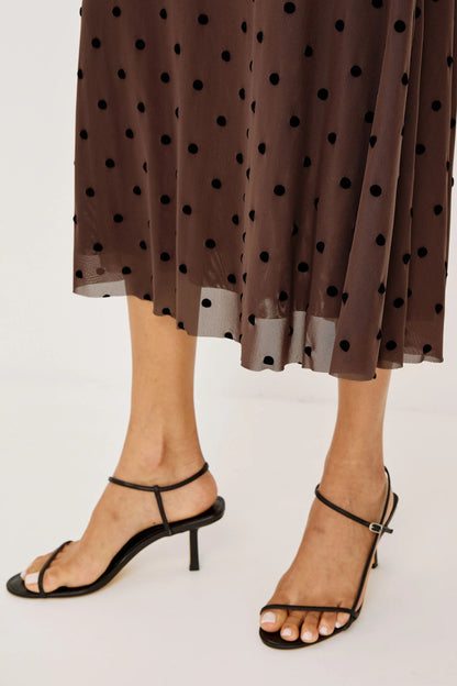 Rock Jordan Polka Dot in Chocolate Rails