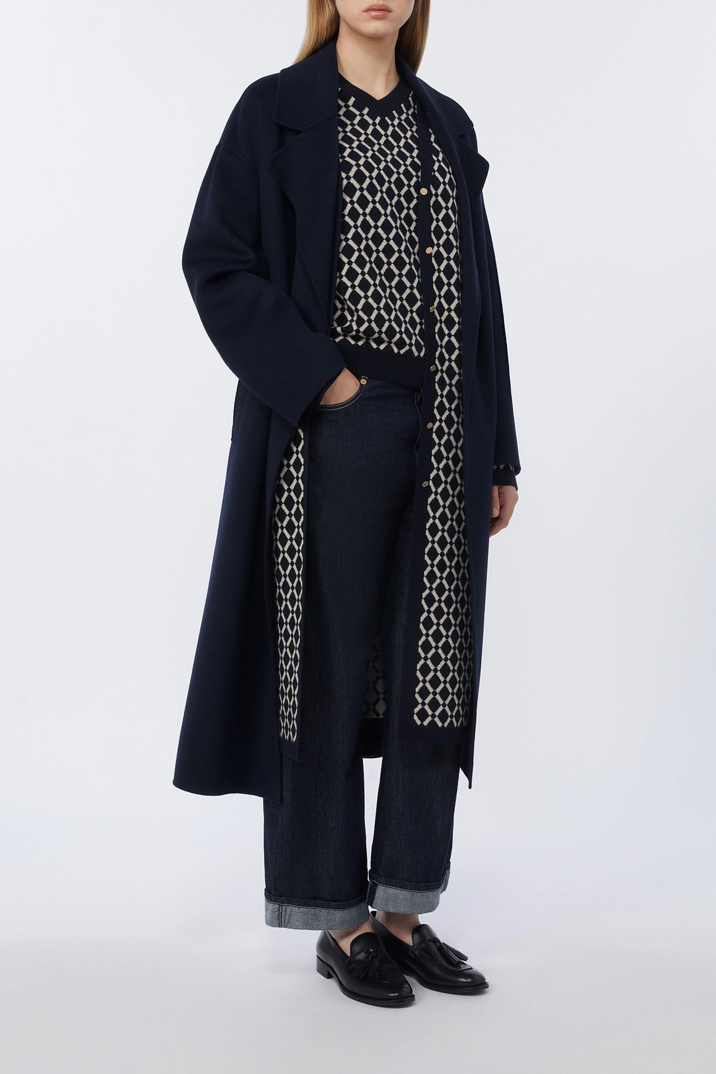 Cappotto Hobby in blu notte di Max Mara - Anita Hass