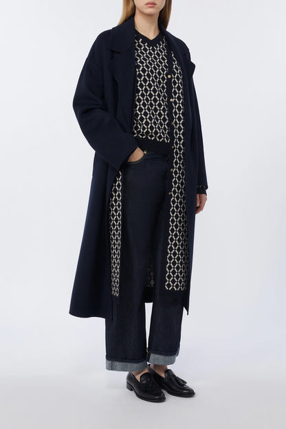 Cappotto Hobby in blu notte di Max Mara - Anita Hass