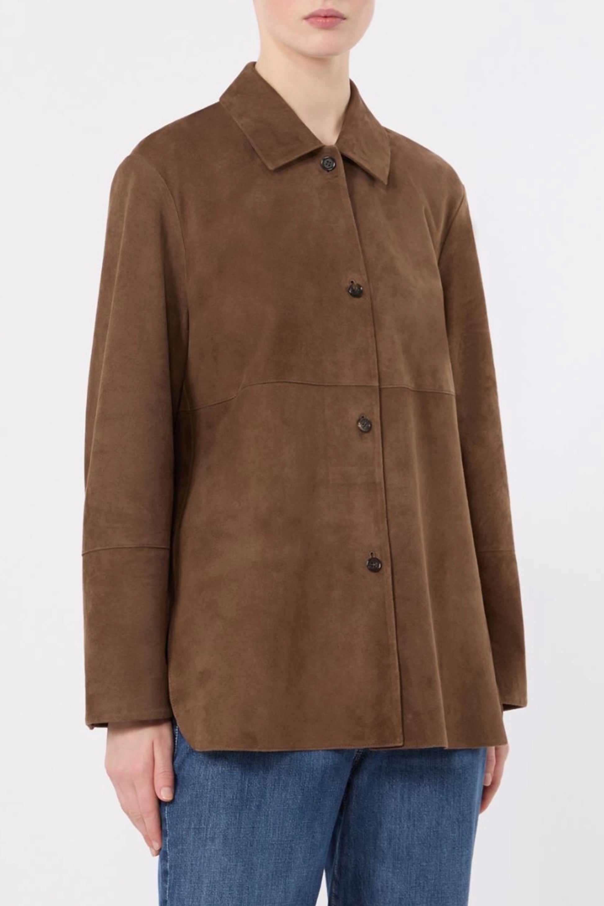 Overshirt Gocce in Suede Schlamm S Max Mara