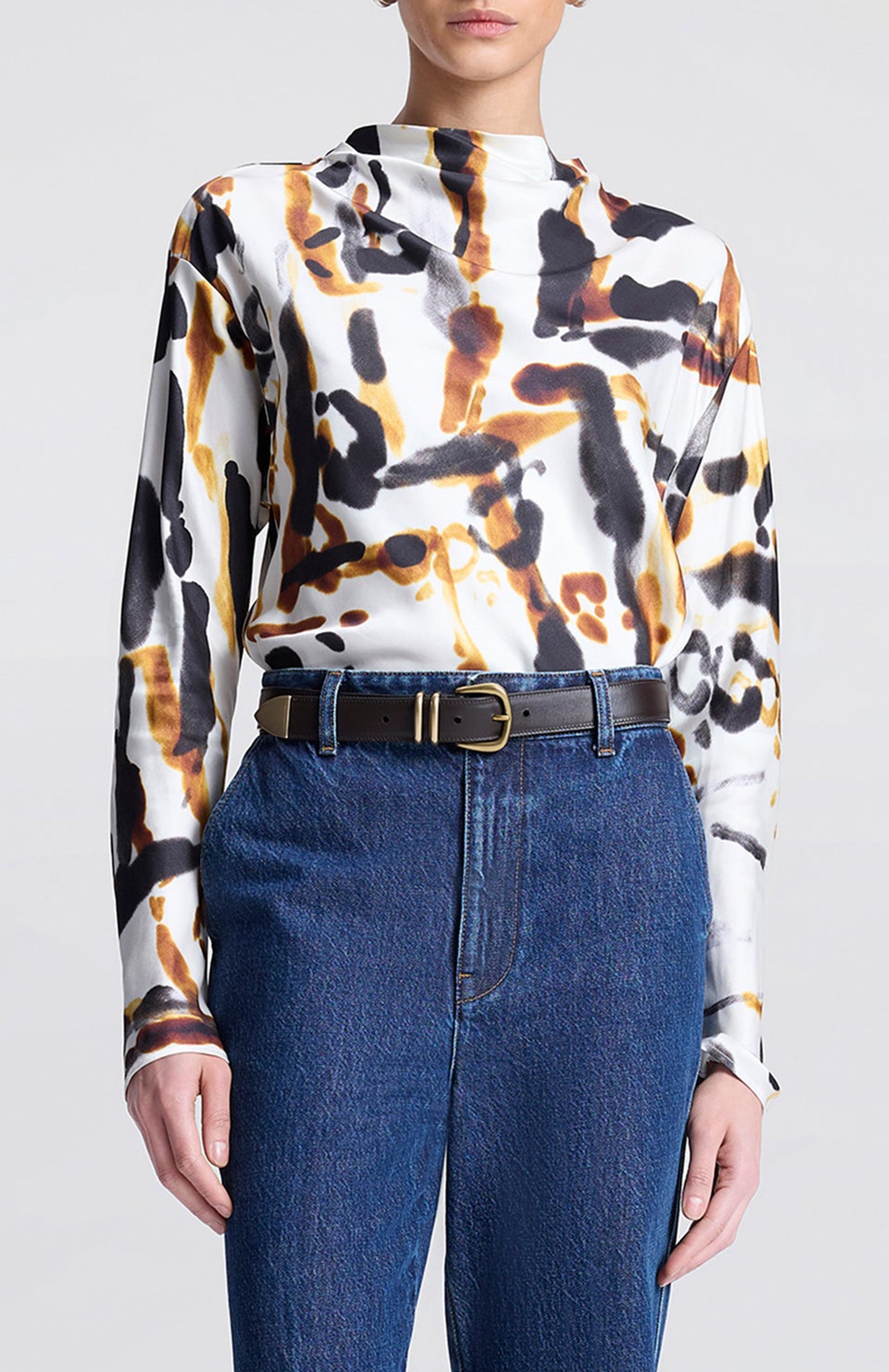 Bluse Georgia in Schwarz/CamelA.L.C. - Anita Hass