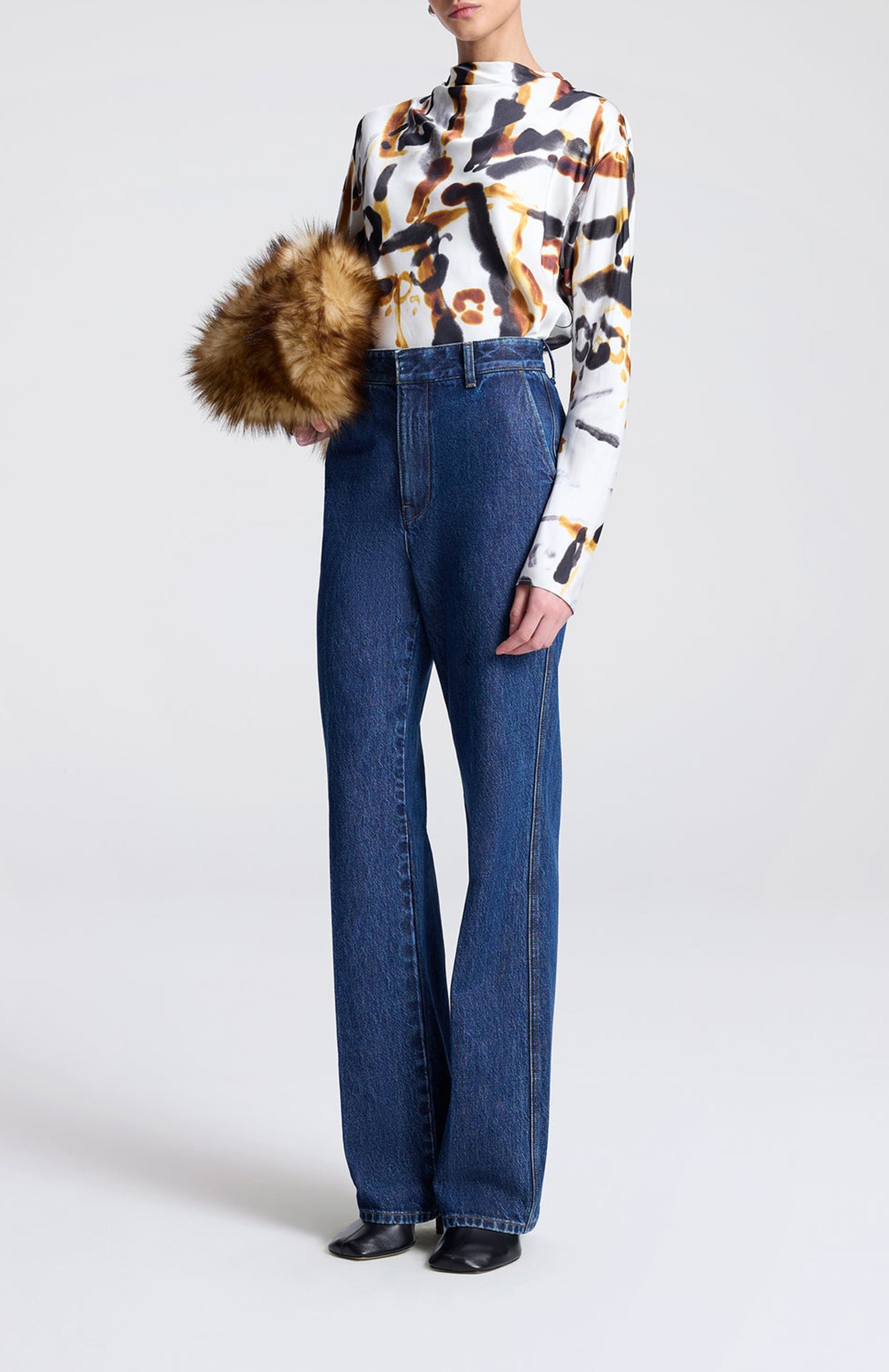 Bluse Georgia in Schwarz/CamelA.L.C. - Anita Hass