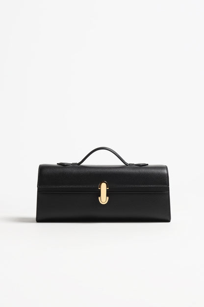 Tasche Slim Symmetry Pochette in Schwarz Savette