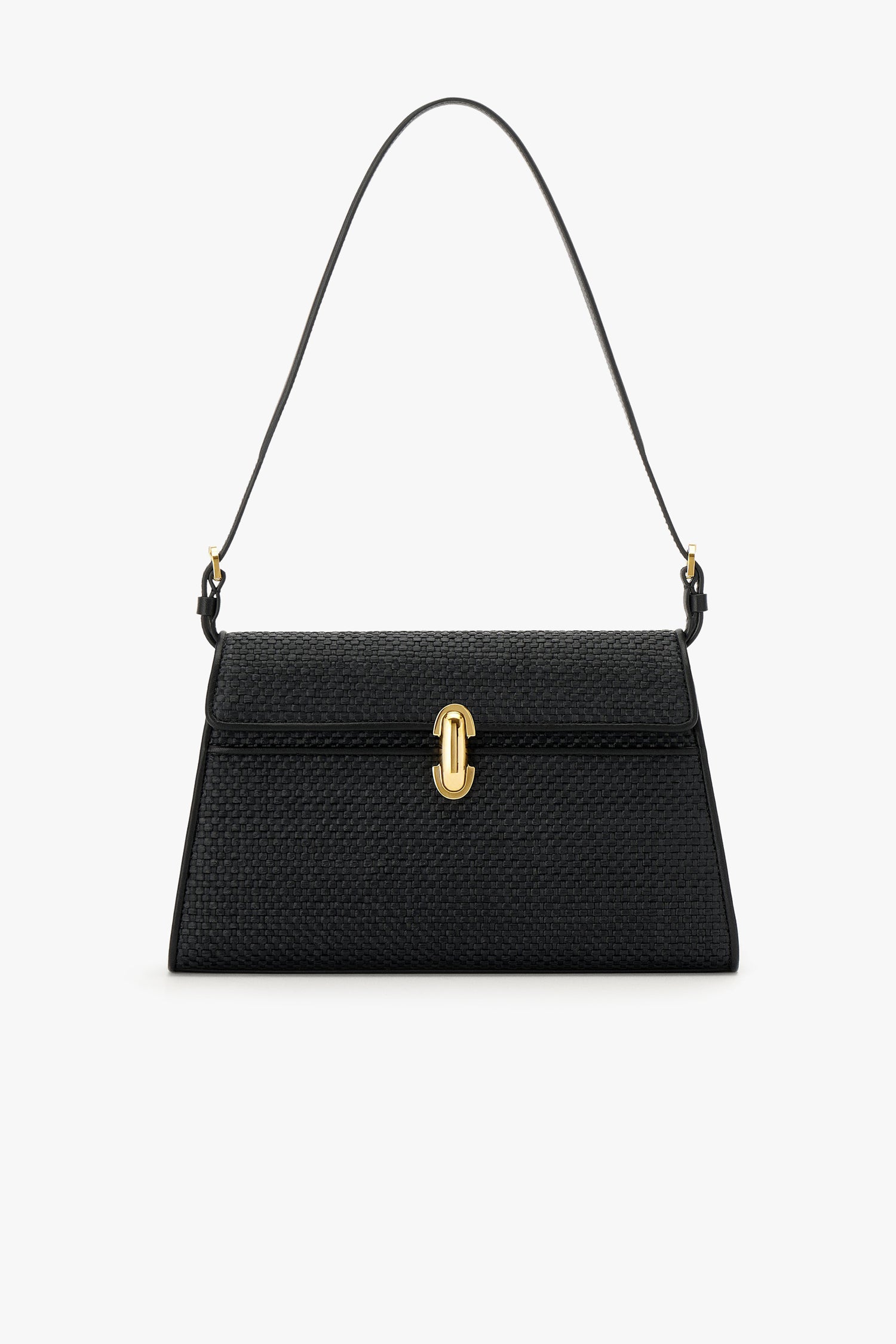 Symmetry Bag in Black Raffia by Savette - Anita Hass