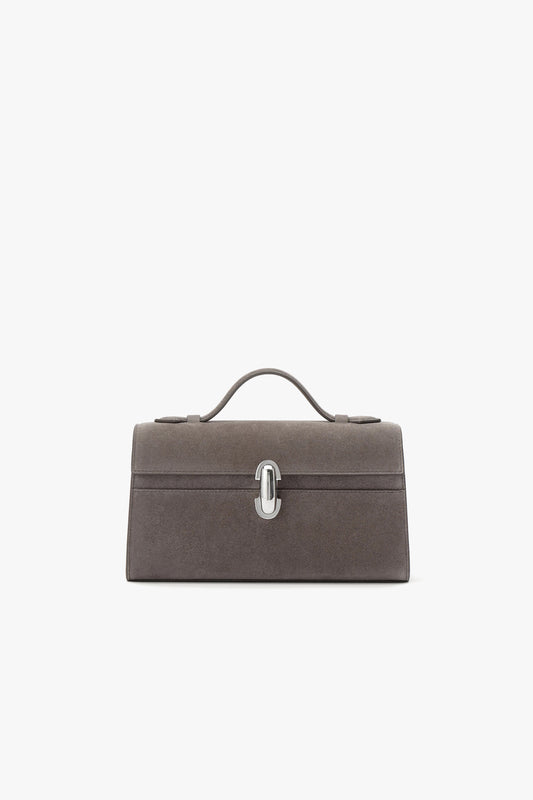Tasche Symmetry Pochette in Suede Smoke Savette