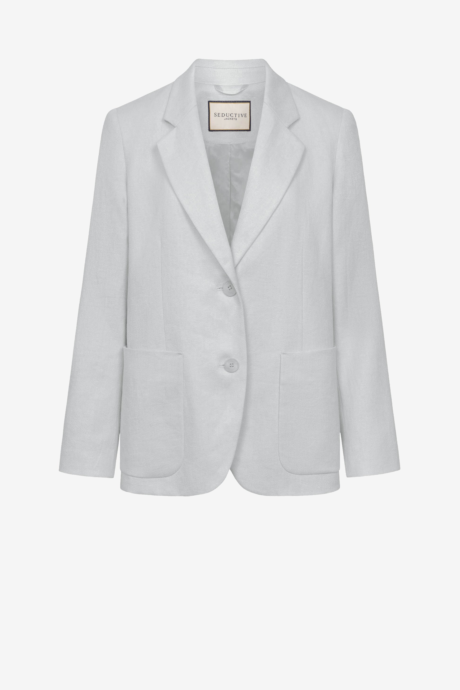Carette Linen Blazer in Sky Blue - Anita Hass