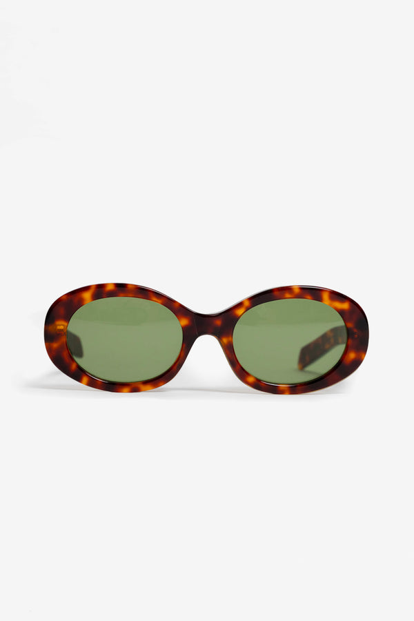 Sonnenbrille 141 Waverly Pl in Havana/Grün Side Eye