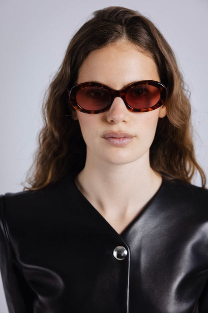Sonnenbrille 141 Waverly Pl in Havana/Rosa Side Eye