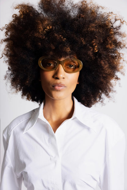 Sonnenbrille 141 Waverly Pl in Olive Side Eye
