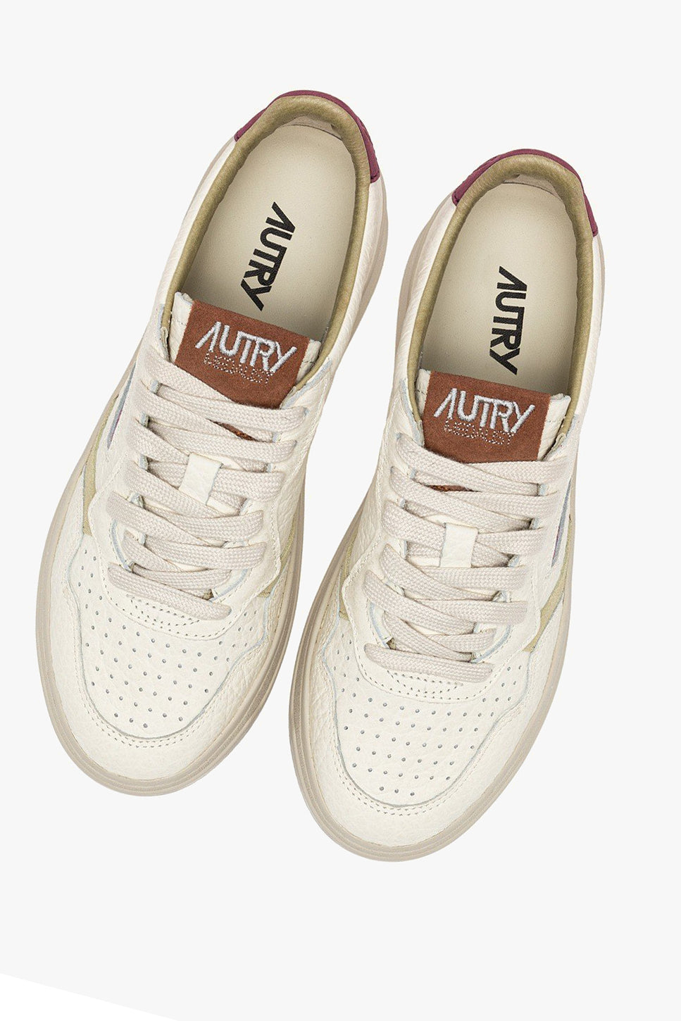 Sneaker Medalist in Marshmallow/BurgundyAutry - Anita Hass