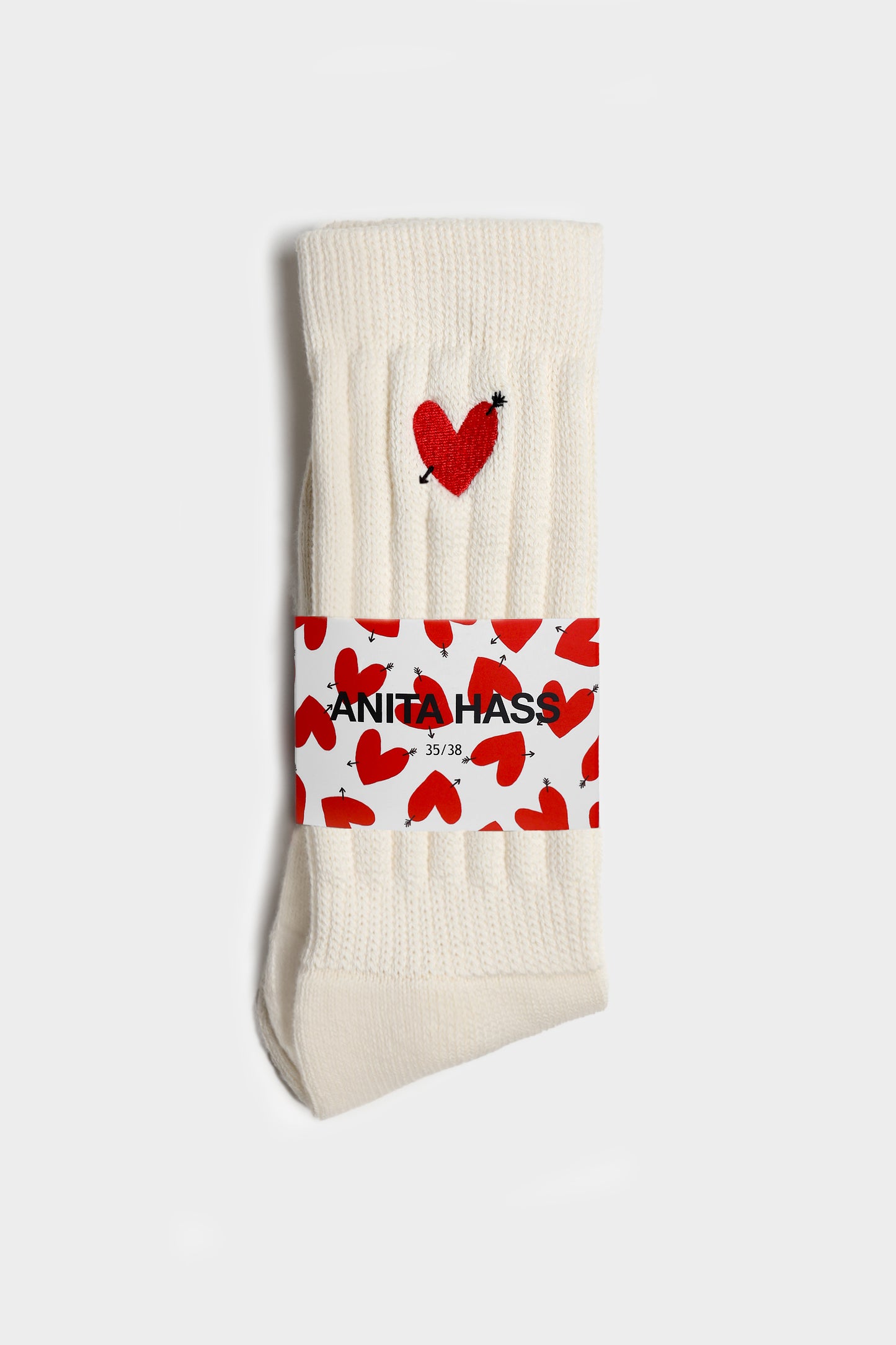 Socken 'Heart' in IvoryAnita Hass - Anita Hass