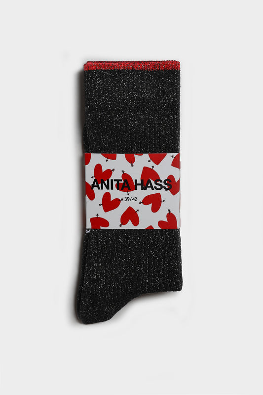 Lurexsocken in Schwarz/RotAnita Hass - Anita Hass