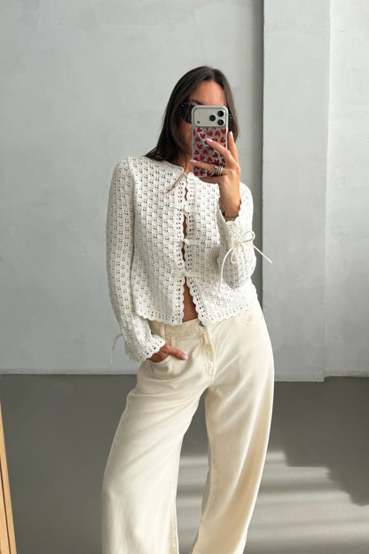 Cardigan Soft Girl in Ivory