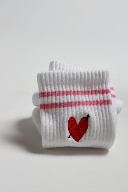 Sportsocken 'Heart' in Weiß/PinkAnita Hass - Anita Hass