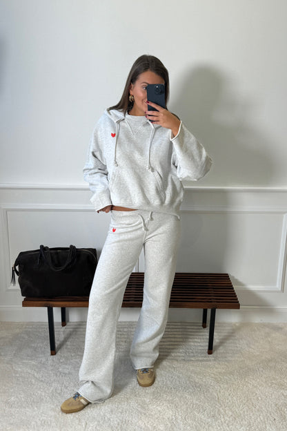 Sweatsuit Open Seam in Melange Gray