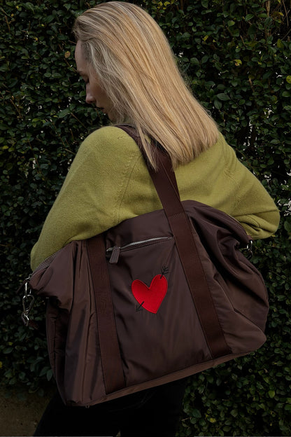 Tasche 'Heart' in Braun NylonAnita Hass - Anita Hass