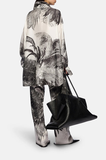 Bluse Diana Feather in White/Black The Attico