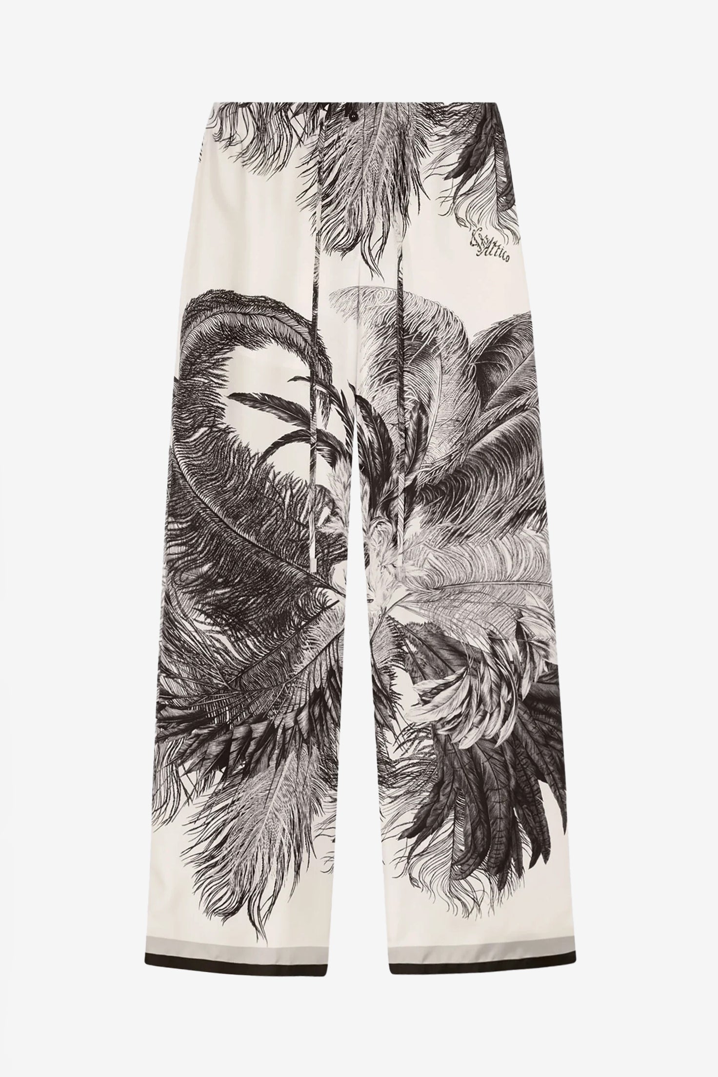 Pantaloni Feather in bianco/nero The Attico - Anita Hass