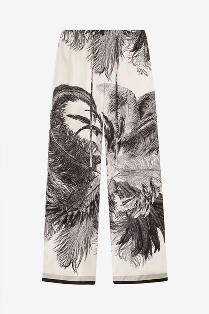 Pantaloni Feather in bianco/nero The Attico - Anita Hass