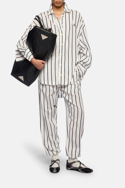 Hose Stripes in White/Black The Attico