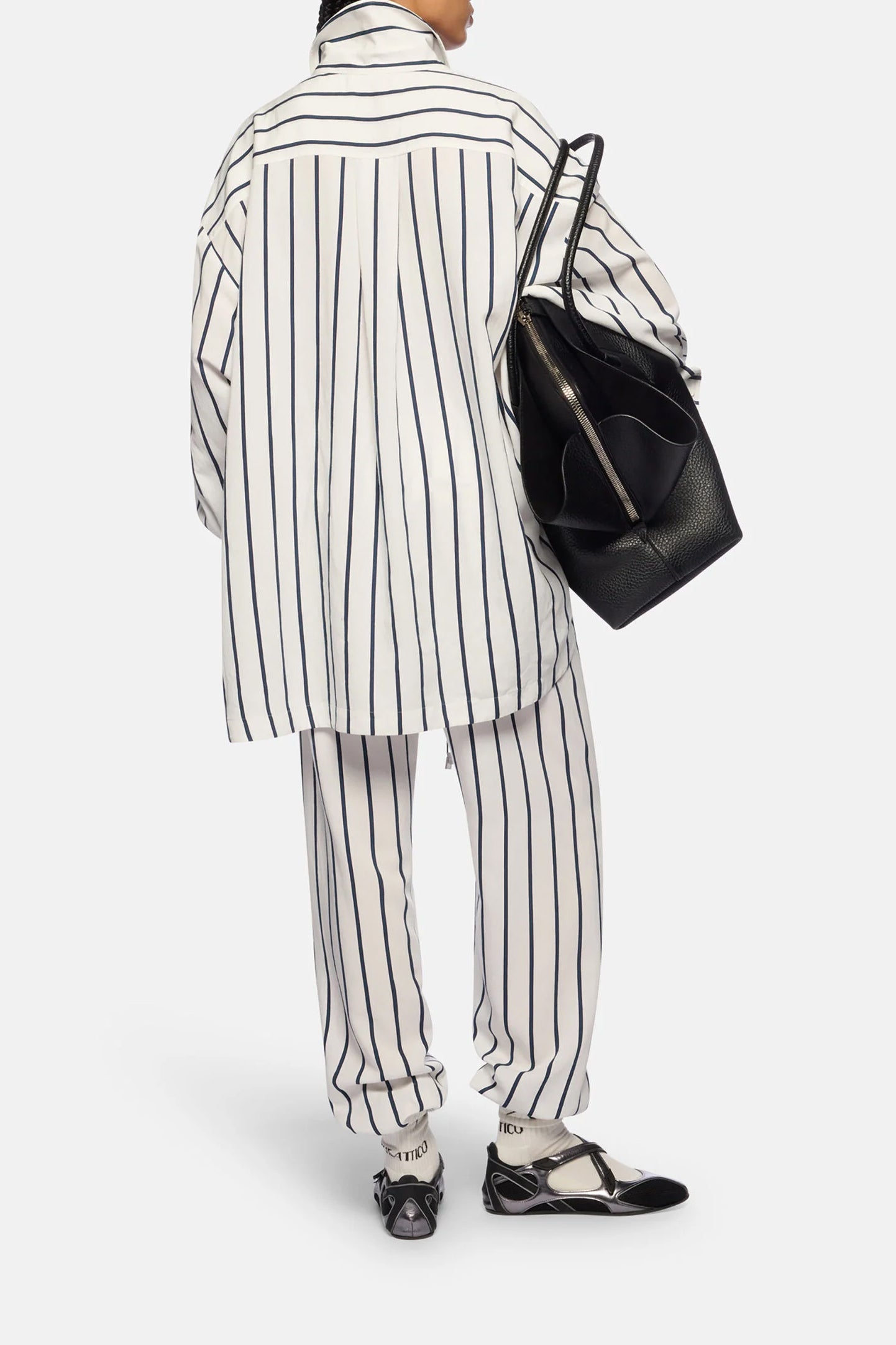 Hose Stripes in White/Black The Attico