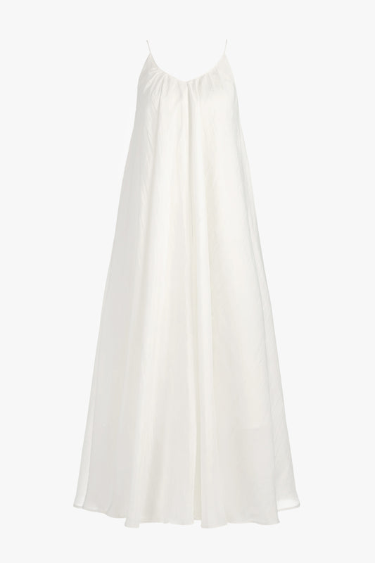 Merrylin Maxi Silk Dress in Ivory by The Rose Ibiza - Anita Hass