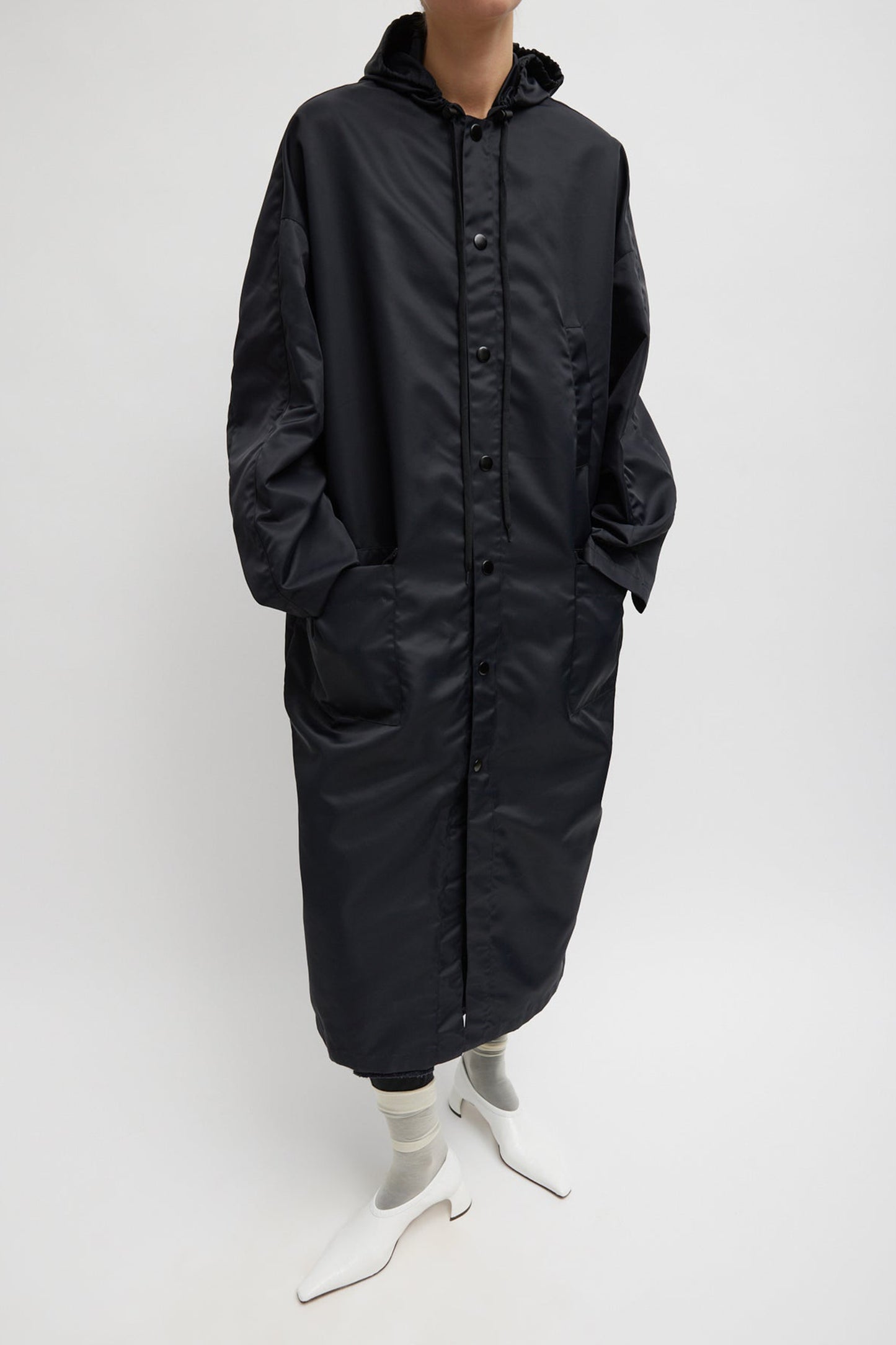 Mantel Hooded in Midnight NavyTibi - Anita Hass