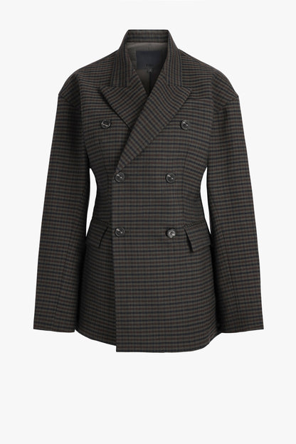 Blazer Cedric Sculpted à carreaux gris