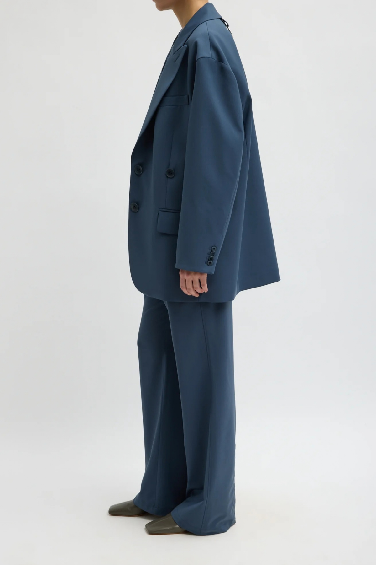 Blazer Liam Wool in Blue Fog Tibi
