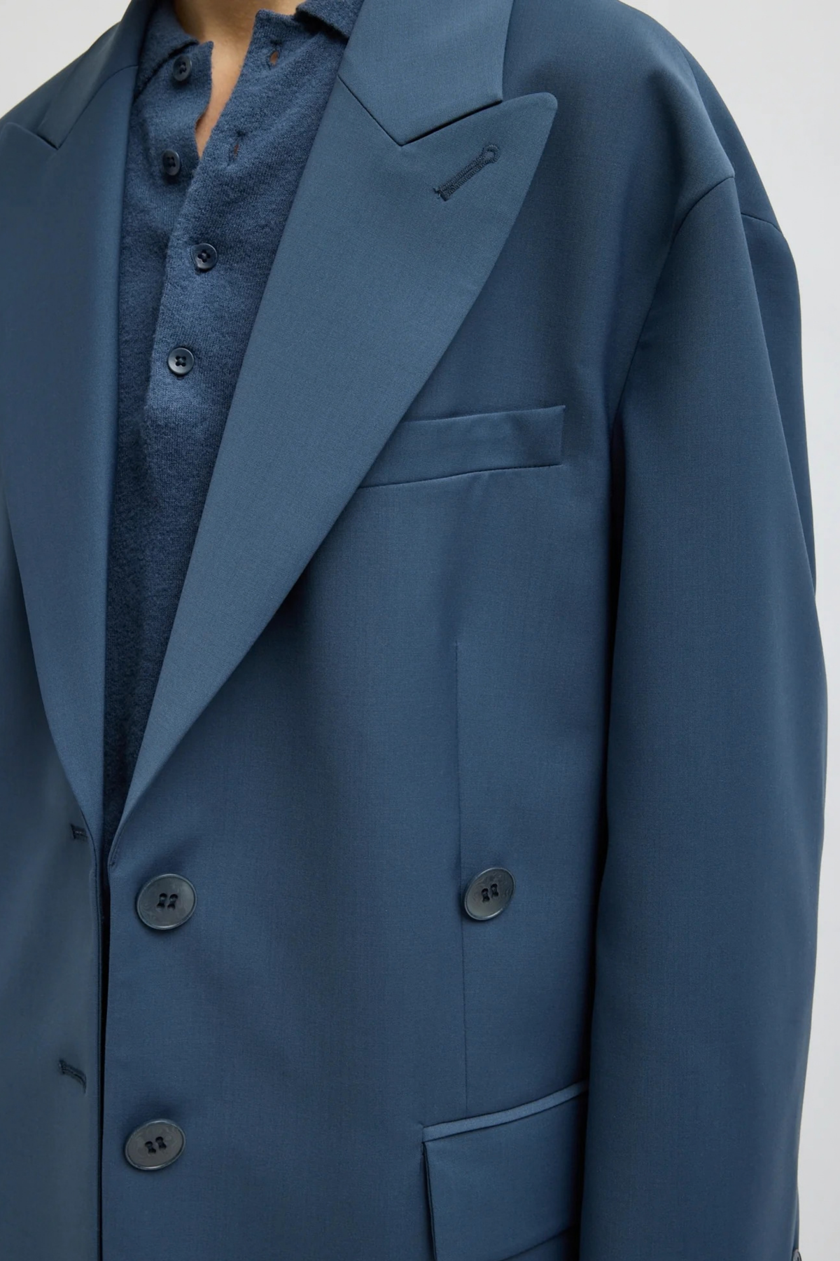 Blazer Liam Wool in Blue Fog Tibi