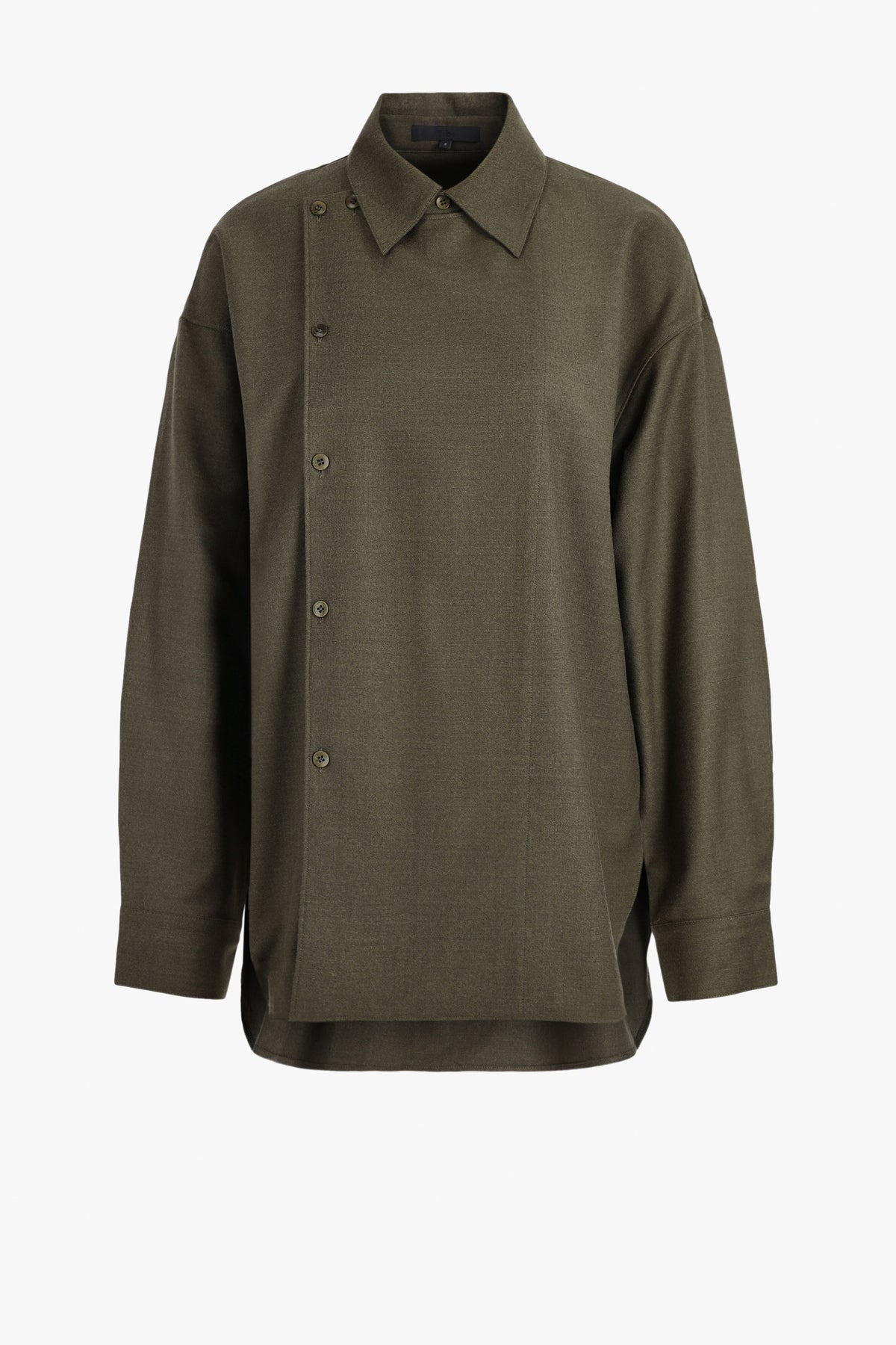 Bluse Cozy Overlap in Army Green Tibi