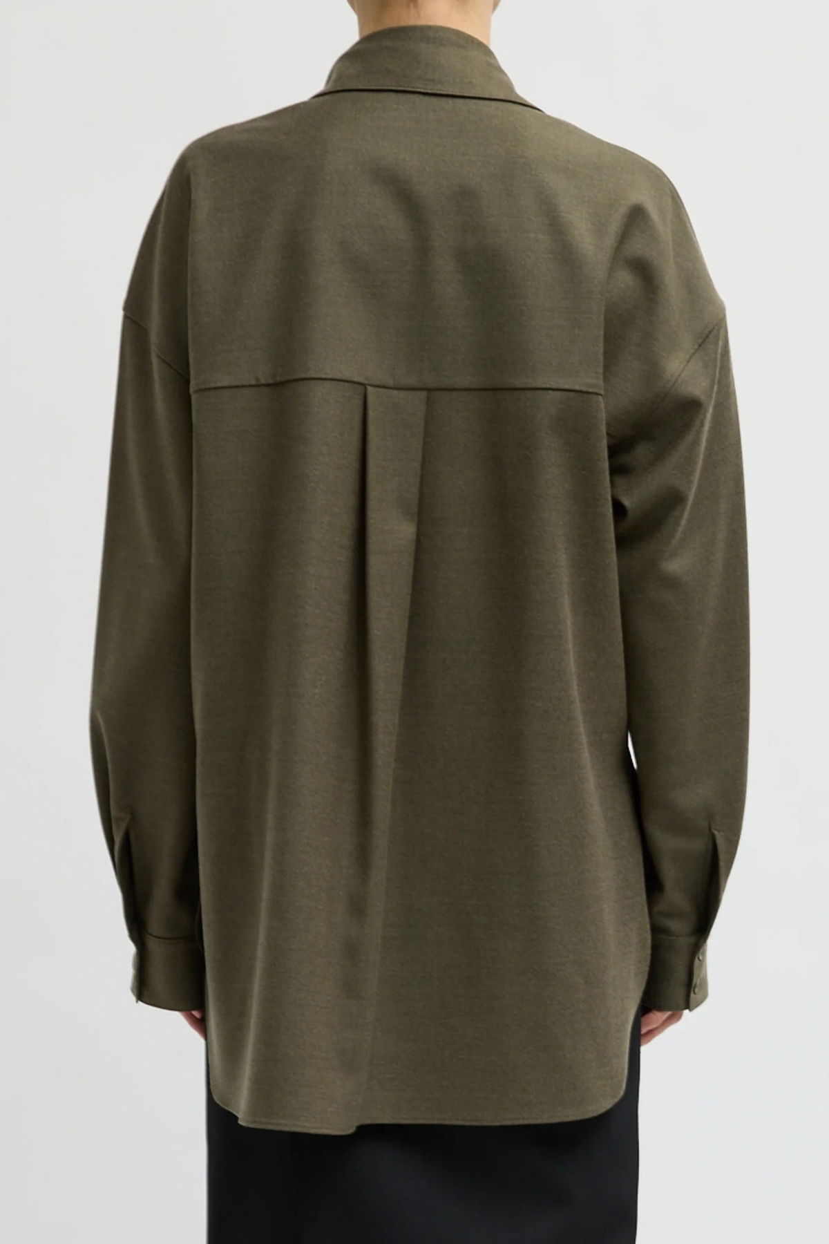 Bluse Cozy Overlap in Army Green Tibi