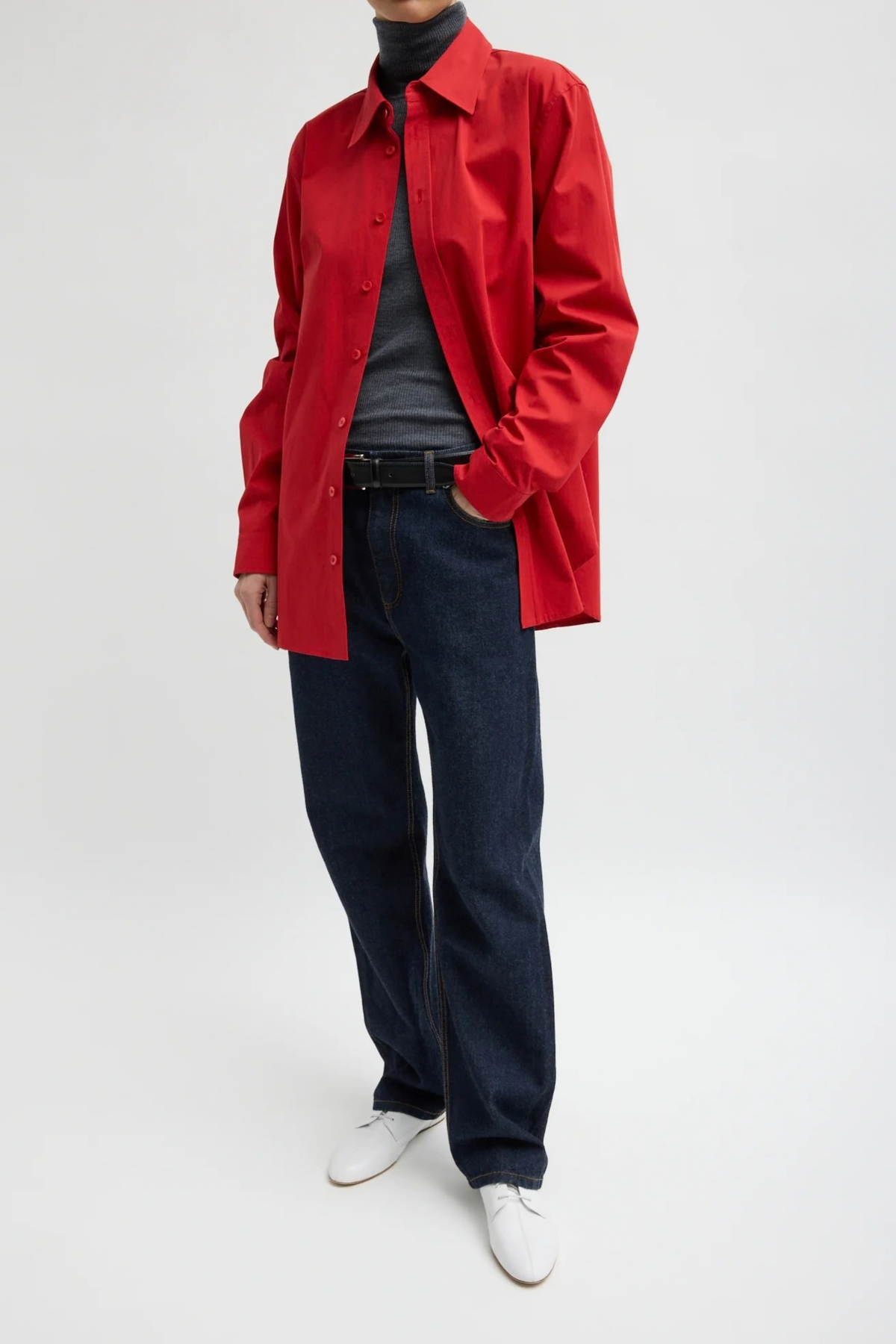 Bluse Easy in Rot Tibi