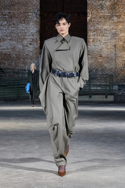 Hose Side Drape in Army Green Tibi